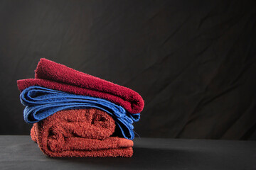 A stack of fresh towels after washing