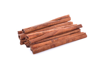 Cinnamon sticks isolated on white background