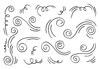 doodle wind illustration vector handrawn style isolated on white background.