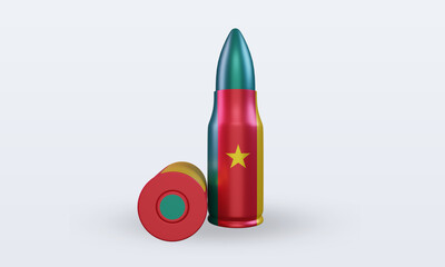 3d bullet Cameroon flag rendering front view
