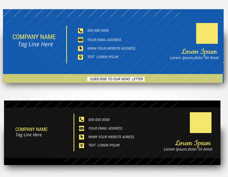 Modern email signature design.Simple,clean e mail signature template