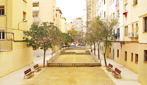 Canchas para el juego de la petanca en Barcelona, Catalunya, Espa&ntilde;a, Europa, 
