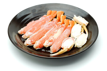 解凍中のズワイガニの足