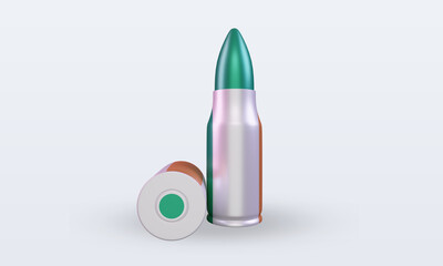 3d bullet Ireland flag rendering front view