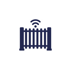 automatic gate icon on white