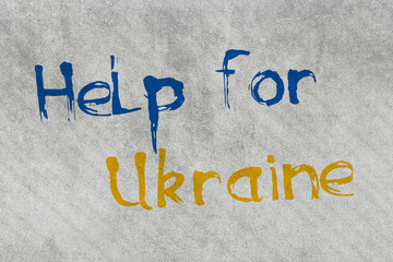 Help for Ukraine, stop war, wall painting