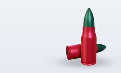 3d bullet Portugal flag rendering right view