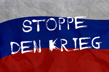 Russian flag, Ukraine, stop war, stoppe den krieg