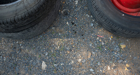 tire on the road