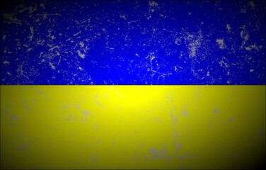 Grunge Ukraine flag