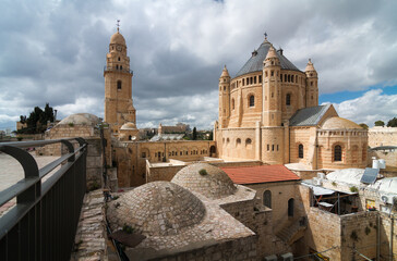 Fototapeta na wymiar Abbey of the dormition in Jerusalem, Israel
