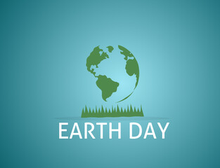 poster or flyer or banner or vector illustration Save the earth, protect our planet, environmental ecology, climate change, Earth Day 22 April.