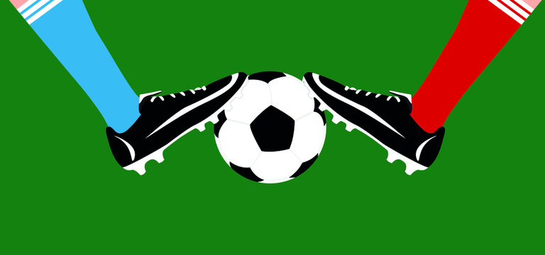 soccer ball between legs, black shoes, green field clip art preview