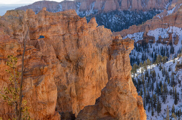 Scenic Landscape in Bryce Canyon National Park Utah in Winter