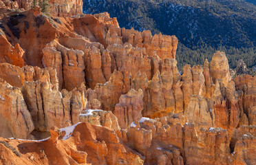 Scenic Landscape in Bryce Canyon National Park Utah in Winter