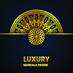 Luxury ornamental Gold background with mandala