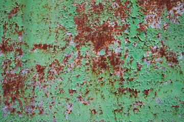 Rust and scratched paint on metal. Texture background