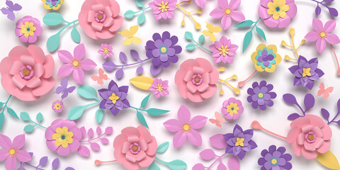 Valentine's Day and Mother's Day greeting card, 3D rendering of celebrations on special days.