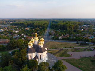 Chernigov, Ukraine. Catherine's Church. Aerial drone view. - 490911139