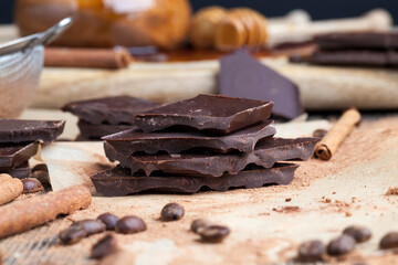 chocolate bar with a lot of cocoa