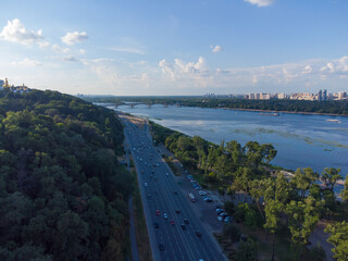 Kyiv, Ukraine. View of the Dnieper River. - 490911598
