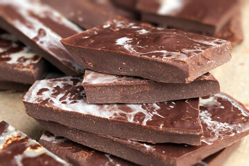 chocolate is broken into a large number of pieces