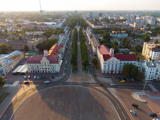 Chernigov, Ukraine. View of the Chernigov city. Aerial drone view. - 490911947