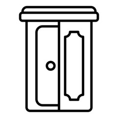 cupboard, elegant hotel wardrobe icon