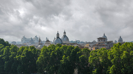 Rome, Italy - June 2000: View of the historic city