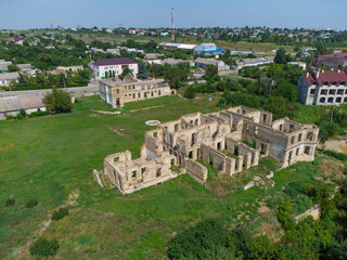Kozatske, Ukraine. Estate Trubetskoy. Aerial drone view. - 490913598