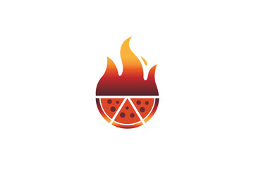 creative oven fire flame symbol logo vector design