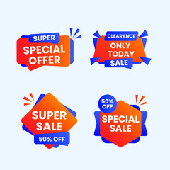 Abstract Sale Label Banner  Collection