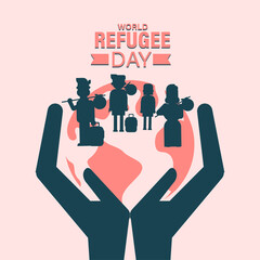 World Refugee day vector