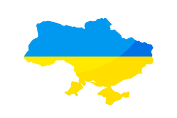 Ukraine map isolated on white background