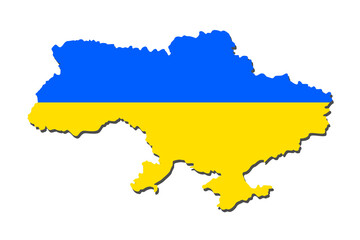 Ukraine map isolated on white background