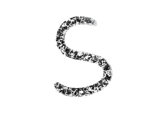 S letter isolated on white background