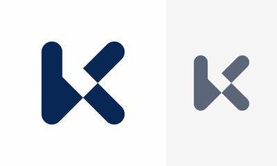 Letter K logo design. initial K logo icon design. Geometric abstract logos