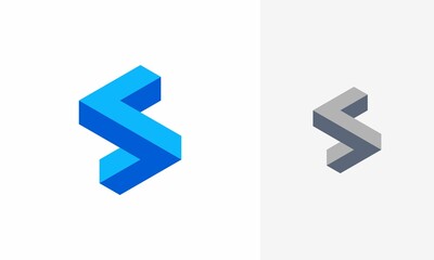 Letter S logo design. initial S logo icon design. Geometric abstract logos