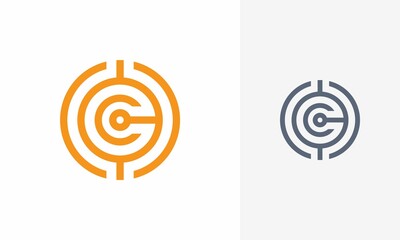 Letter C crypto logo design. initial C crypto logo icon design. Geometric abstract logos