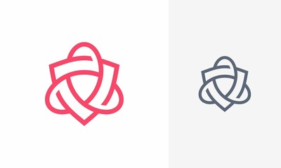 shield logo design. shield logo icon, logo design template