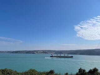 Obraz premium View of the sea from the pier