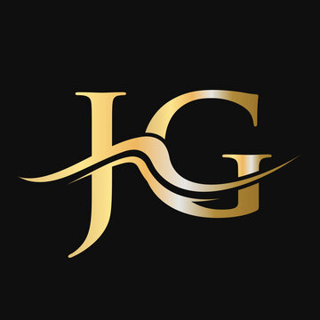 Letter JG Logo Design. Initial JG Logotype Template For Business And Company Logo