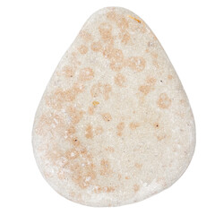 Top view of single gray pebble
