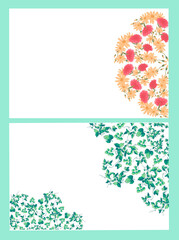 painted mandalas on a white isolated background for the design of postcards and greetings