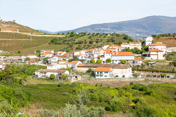 Fototapeta na wymiar a view over Quintião (Cambres) village, municipality of Lamego, district of Viseu, Portugal
