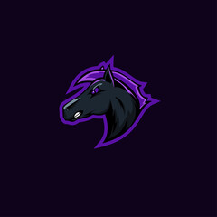 Obraz na płótnie Canvas horse mascot for esport logo