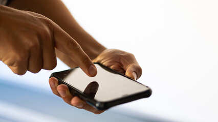 business man working with phone