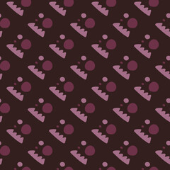 Creative shape seamless pattern. Creative various doodle shapes background.