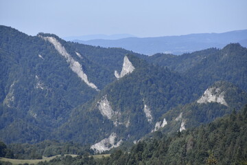 Fototapeta premium Sokolica Mountain, Poland, Malopolska voivodeship, Pieninski National Park, nature,