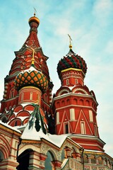 Fototapeta na wymiar Saint Basil Cathedral in winter. Red Square, Moscow. 